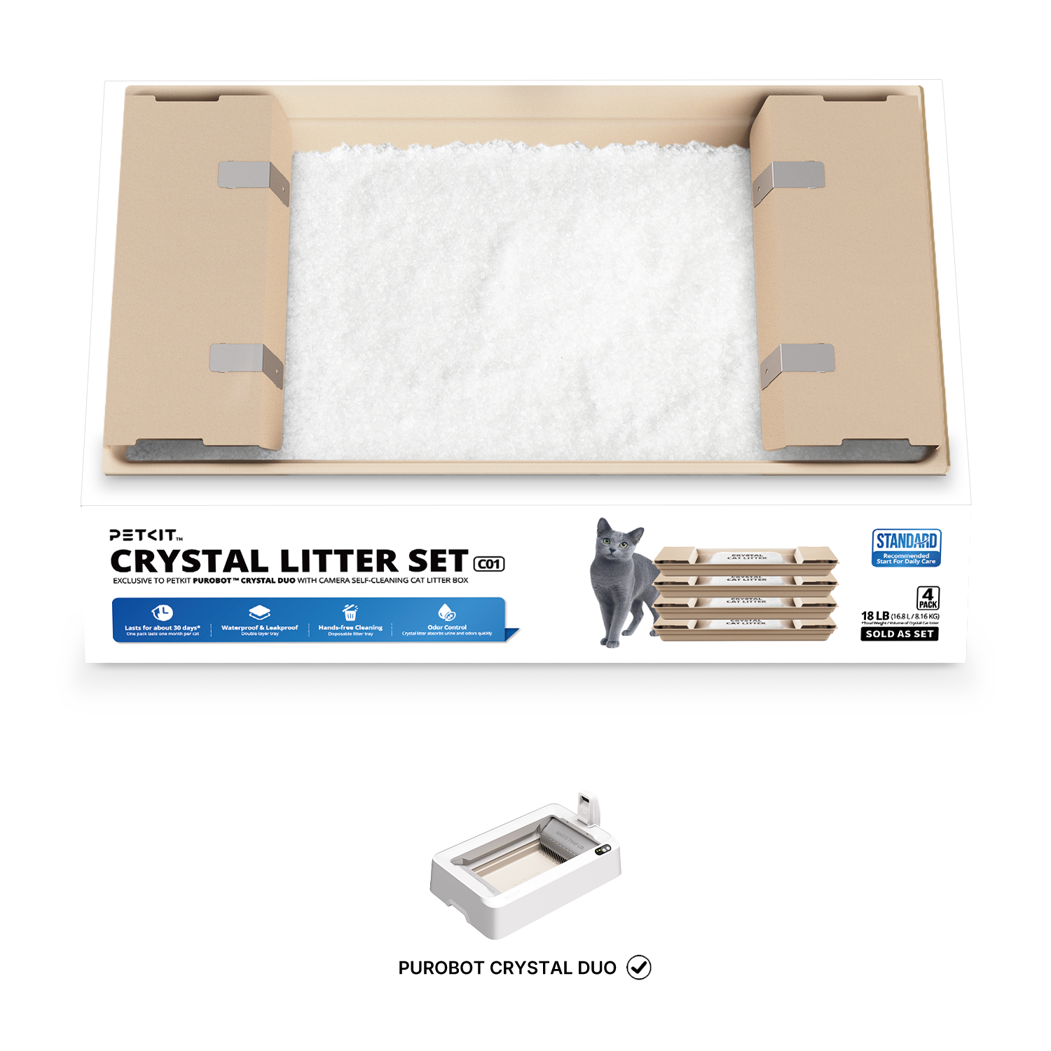 Crystal Litter Set - 4 Pack