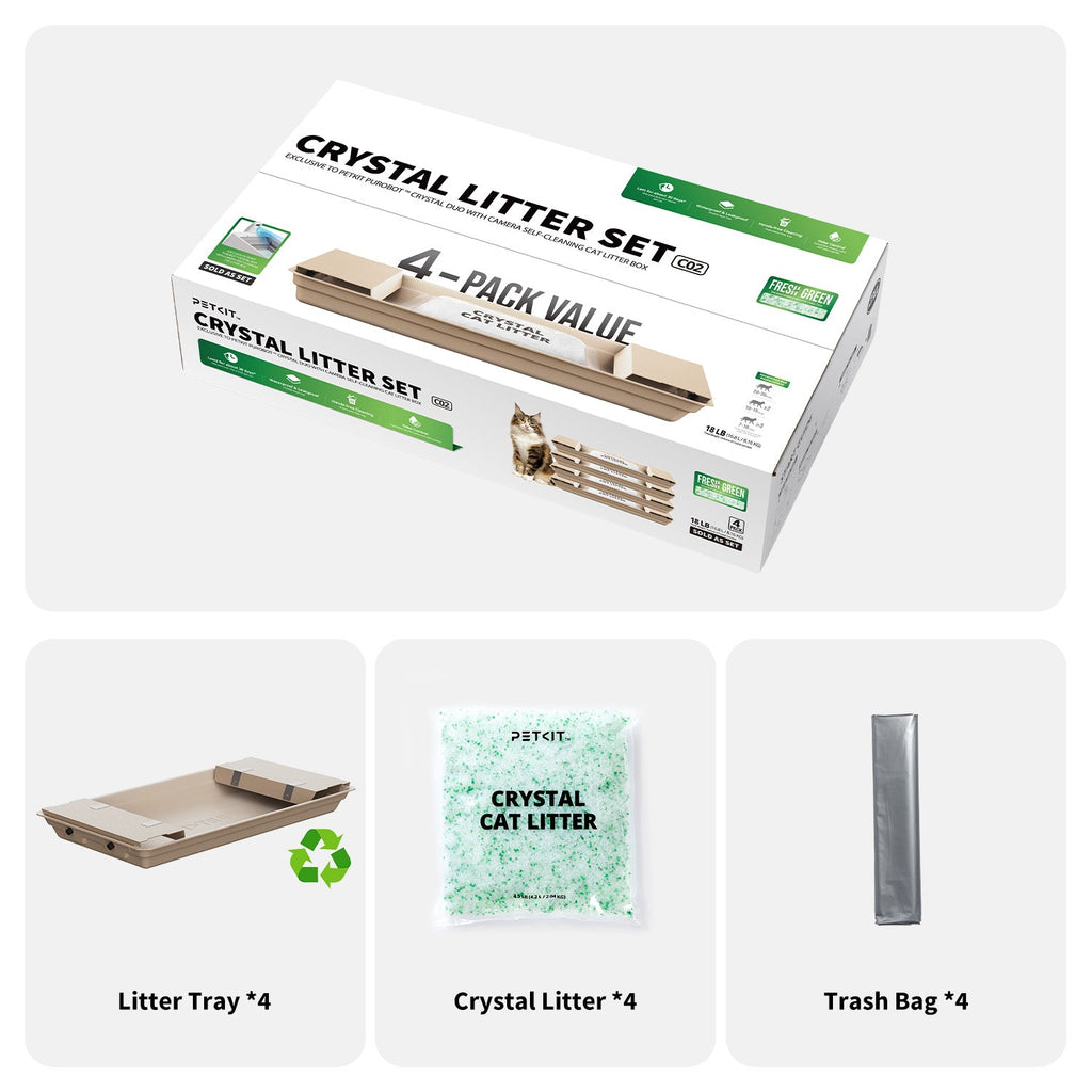 Crystal Litter Set (Fresh Green) - 4 Pack