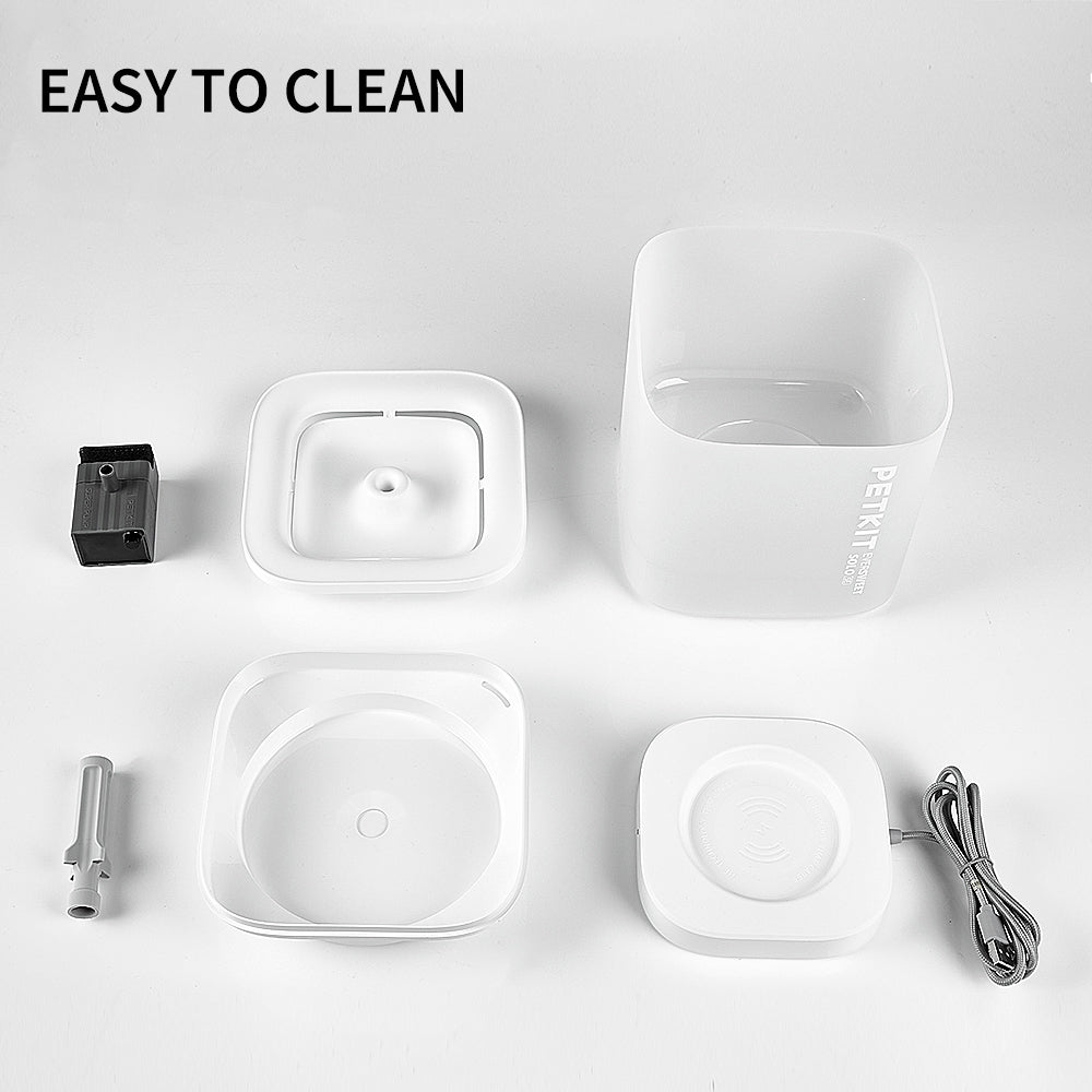 EverSweet Solo SE Pet Water Fountain with removable components designed for easy access and thorough cleaning