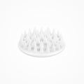 White Pet Massage Comb with soft silicone bristles for daily pet grooming and massage