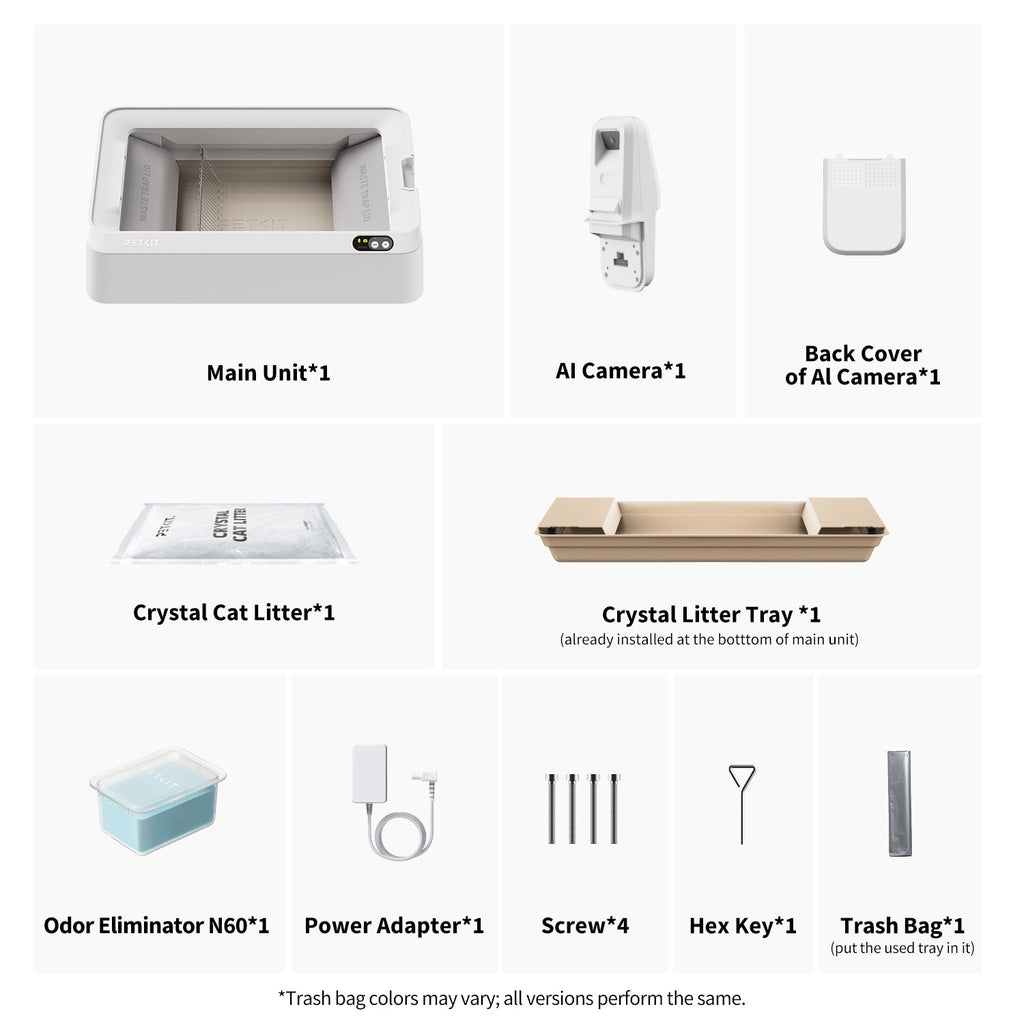 Purobot Crystal Duo Automatic Cat Litter Box with Camera