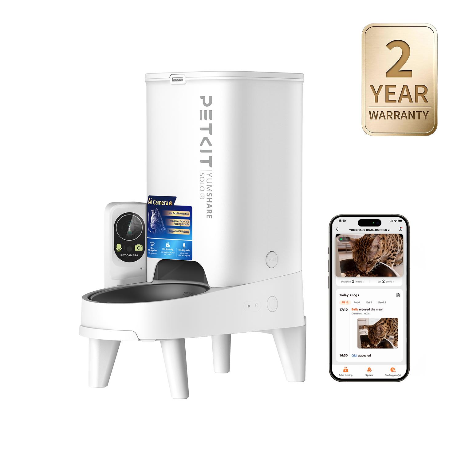 YumShare Solo 2 Automatic Feeder with Camera